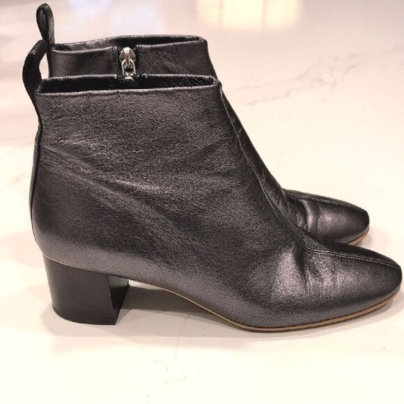 Everlane The Day Ankle Boot Metallic Gun Metal Gray Size 7 - Picture 1 of 11